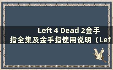 Left 4 Dead 2金手指全集及金手指使用说明（Left 4 Dead 2金手指使用教程）